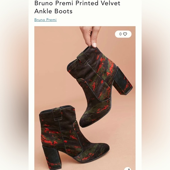 Anthropologie Bruno Premie Velour Booties - Picture 9 of 9